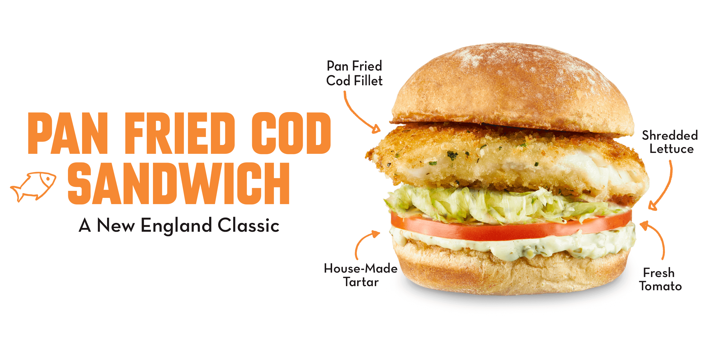 Pan Fried Cod Sandwich - Desktop Version