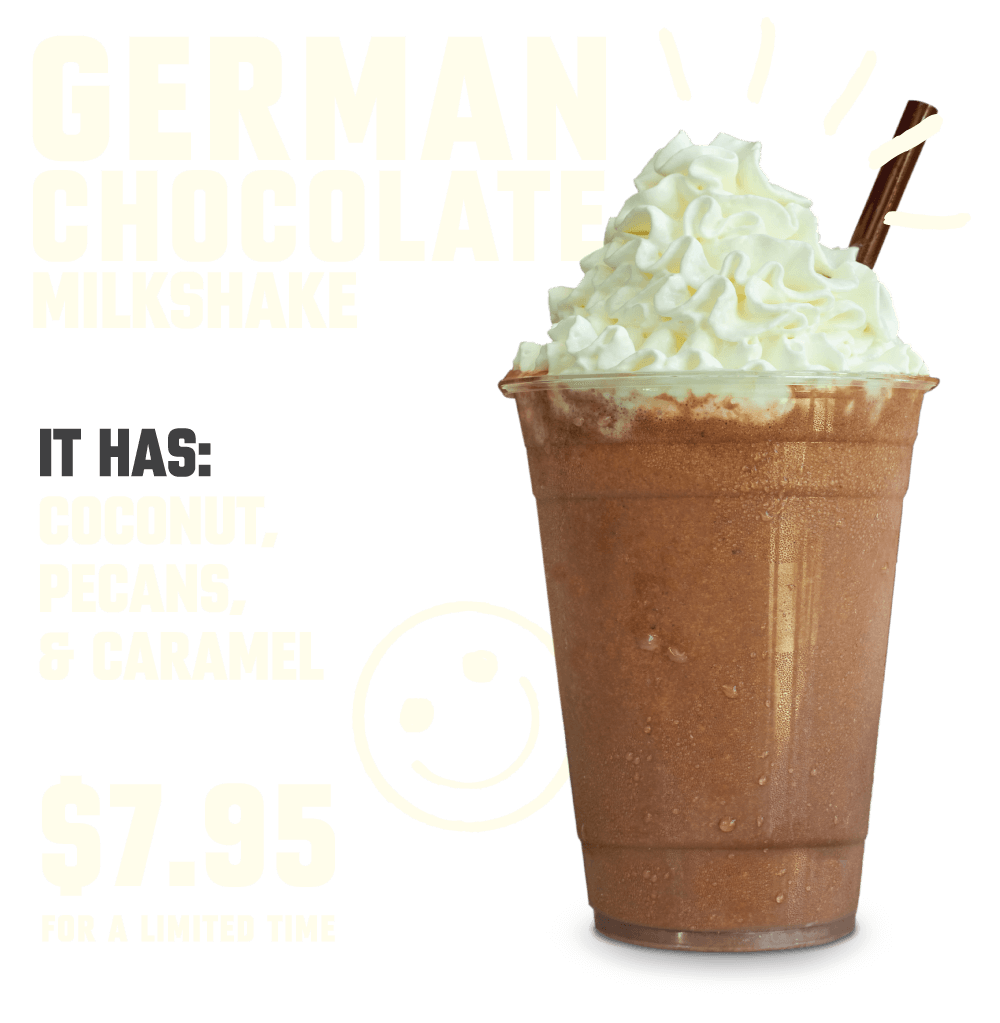 Available For a Limited Time: Burger Lounge German Chocolate Shake - Mobile Version